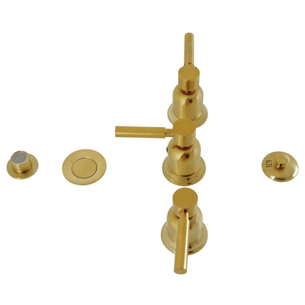 ThreeHandle Bidet Faucet, Brushed Brass